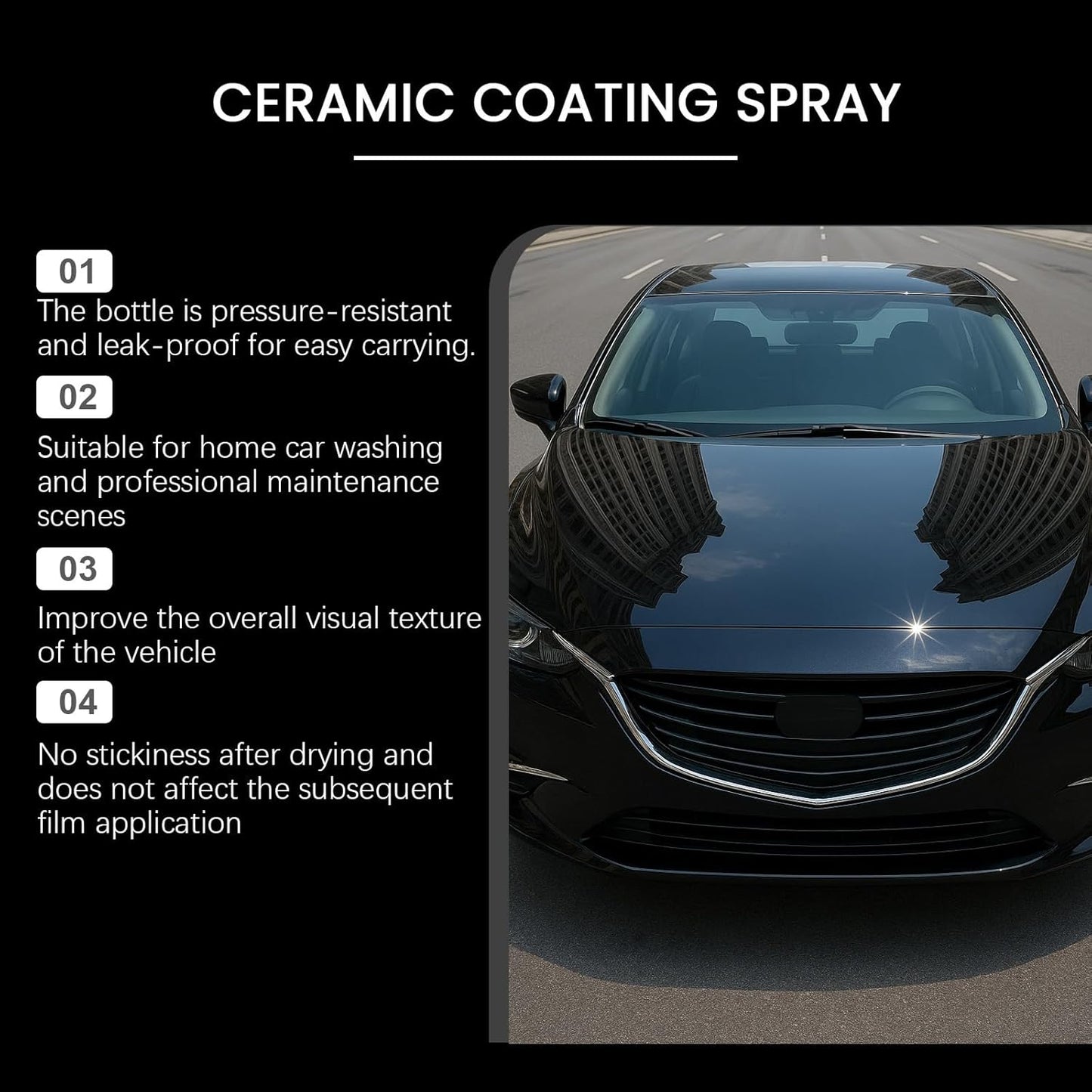 Car Ceramic Nano Coating 3 in 1 - Advanced Hydrophobic Coating Spray